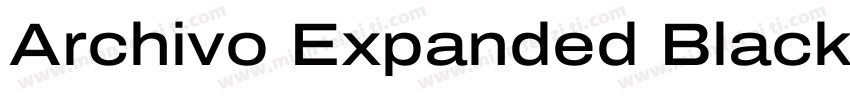 Archivo Expanded Black字体转换